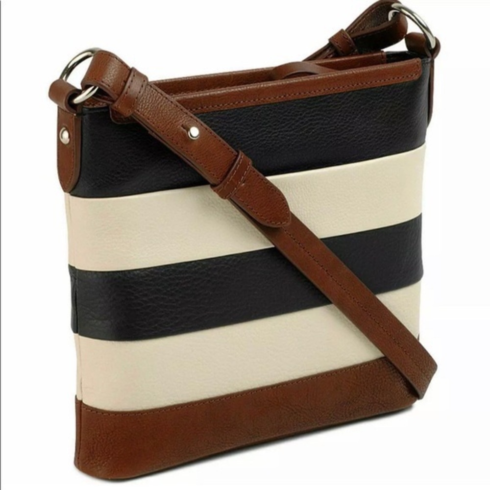 Radley London Babington Stripes Crossbody Shoulder Bag  Striped Leather Strap
